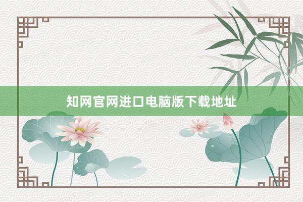 知网官网进口电脑版下载地址
