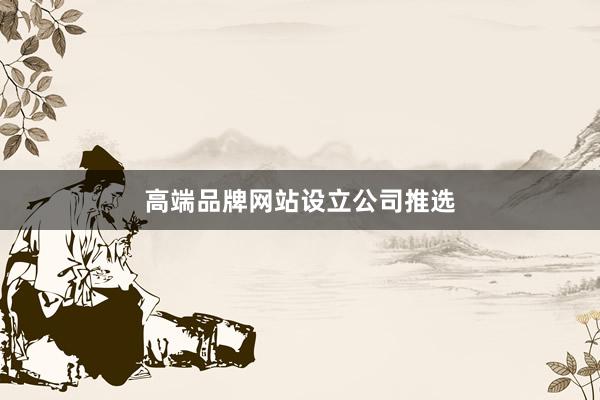 高端品牌网站设立公司推选